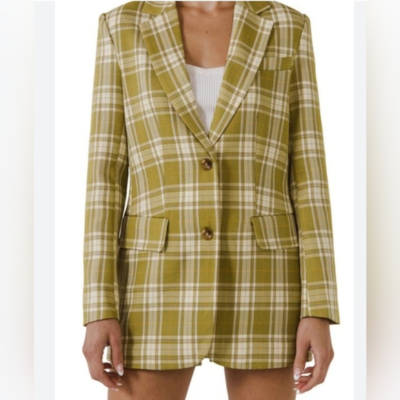 English Factory Jackets & Blazers - English Factory Check Blazer